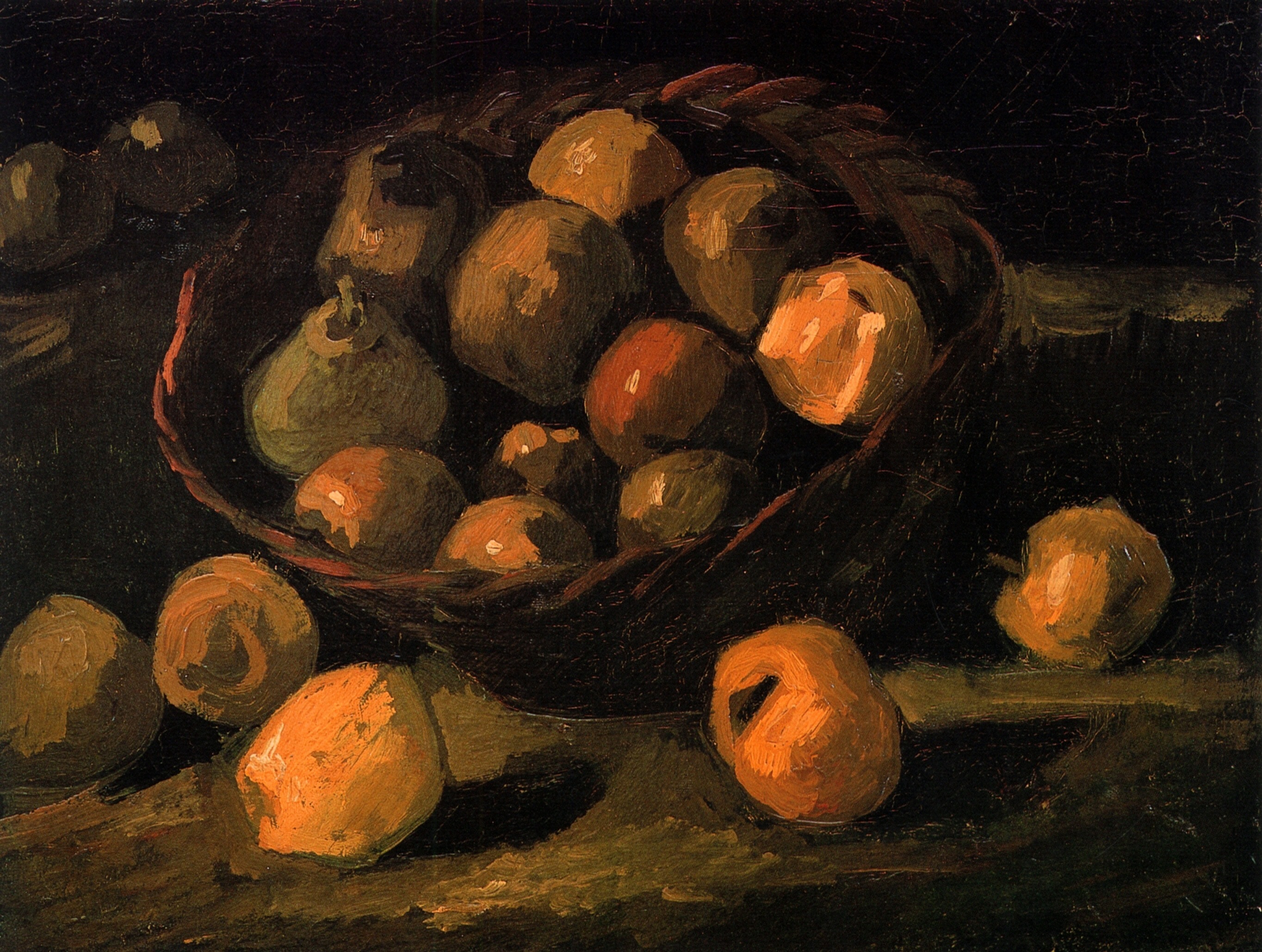 Картина Ван Гога Корзина яблок 1885